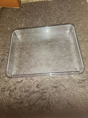 Clear Rectangular Acrylic Tray - Transparent